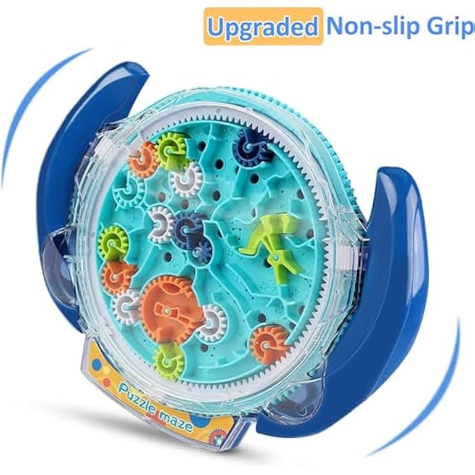 BRAIN TEASERS PUZZLES GAMES FOR KIDS, 3D GRAVITY MAZE BALL FOR KIDS 3-8, LABYRINTH GAME MIND PUZZLE WITH GEAR CONTROL, CHALLENGES FINE MOTOR SKILLS, PUZZLE TOYS GIFTS FOR KIDS TEENS, HARD GAMES - Image 4